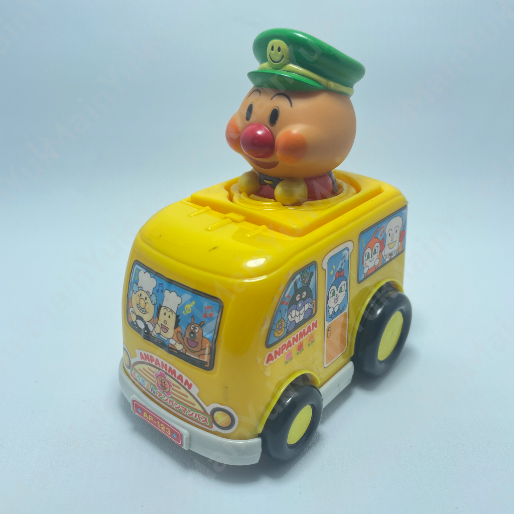 Anpanman Mobil Bus Push Spring